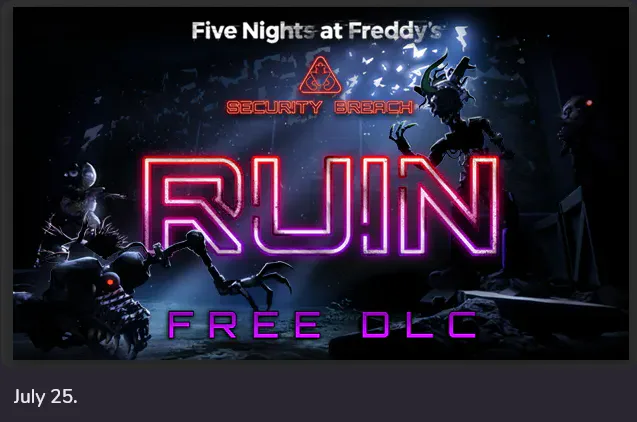 Five Nights at Freddy's: Security Breach Releases Free Ruin DLC