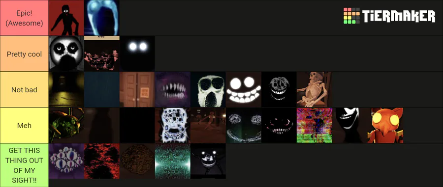 Create a Doors Entities 👁 Tier List - TierMaker