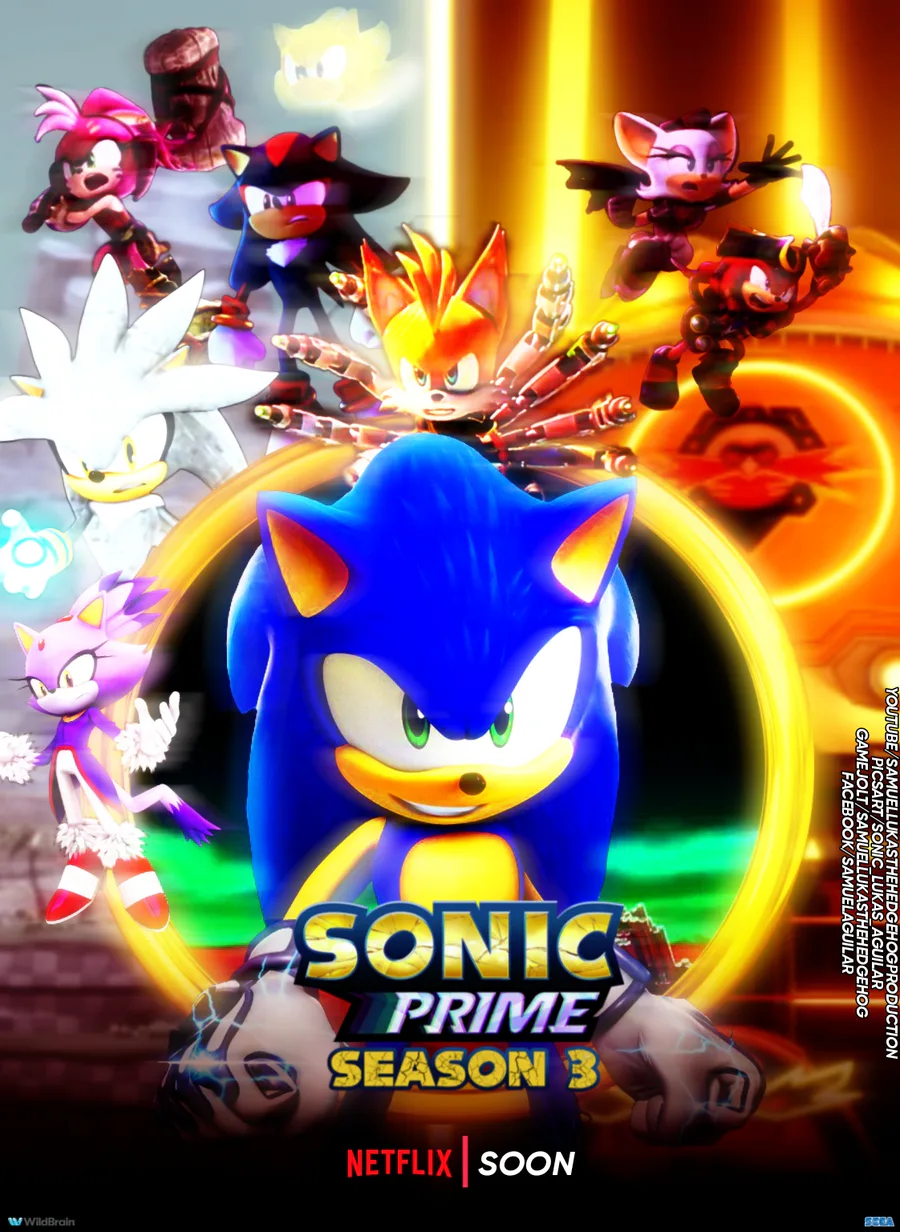 Samuel Lukas The Hedgehog on Game Jolt: Sonic Prime Season 3 Poster