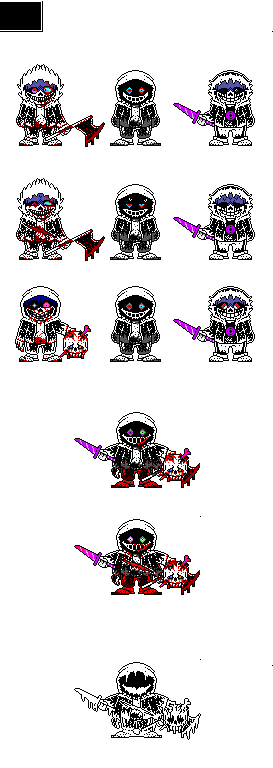 AlechaNine on Game Jolt: ///The Murderer Trio! / Horror!Sans (HorrorTale)  / Dust!Sans (DustT