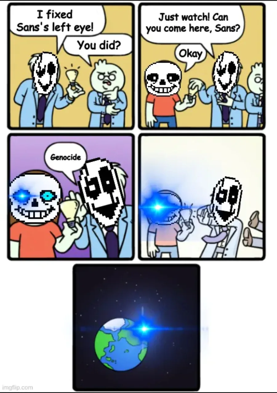 People who play undertale just for the sans fight: - Imgflip