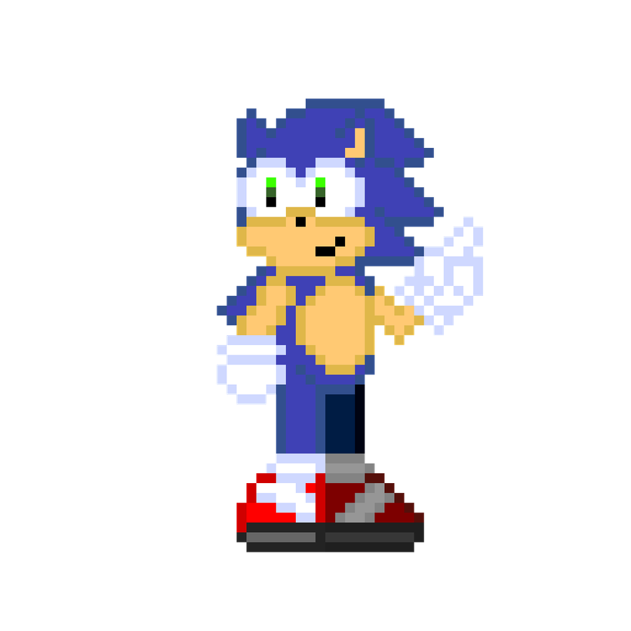 Pixel Fan Art by RetroGamer35 - Sega's Classic Sonic