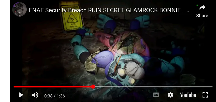 FNAF Security Breach RUIN SECRET GLAMROCK BONNIE LOCATION 