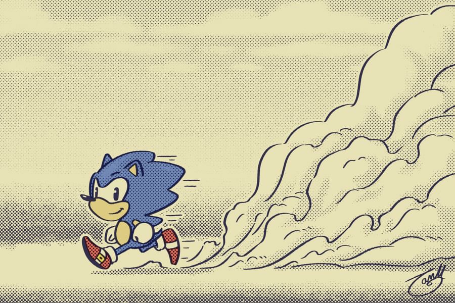 Bonk_Animates on Game Jolt: Art Weeklies - 10/19/2023 Theme Chosen - Sonic  Made With - Kleki I