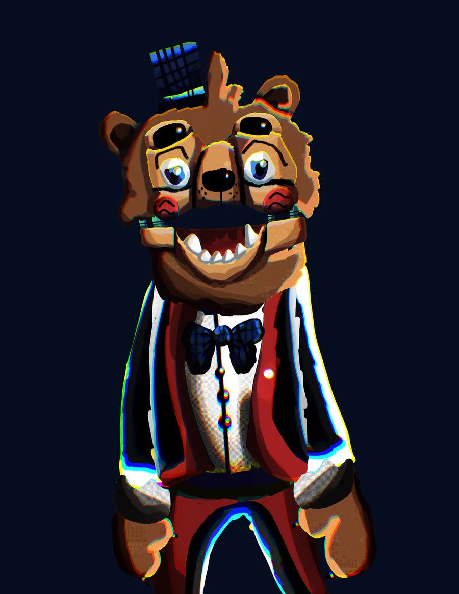 Freddy fnaf vintage art | Sticker