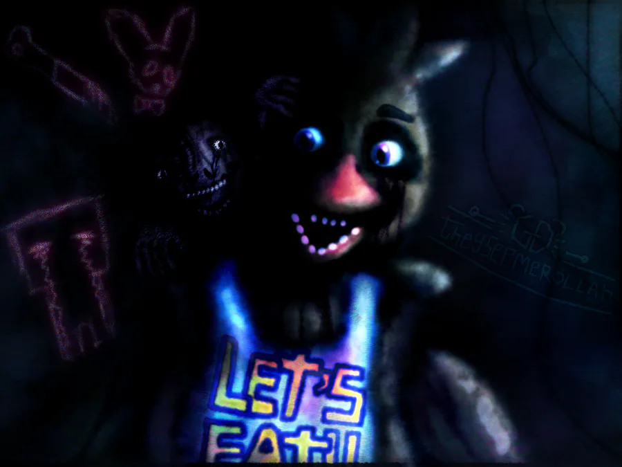 Withered chica, Art, Five Nights At Freddy, Drawing, Bonnie Bunny