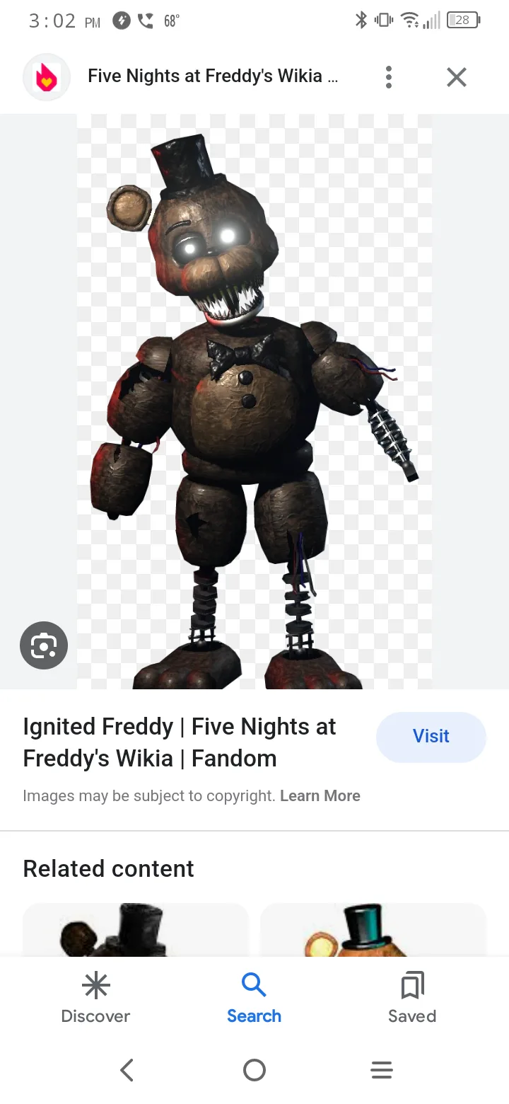 Ignited Freddy, Villains Fanon Wiki