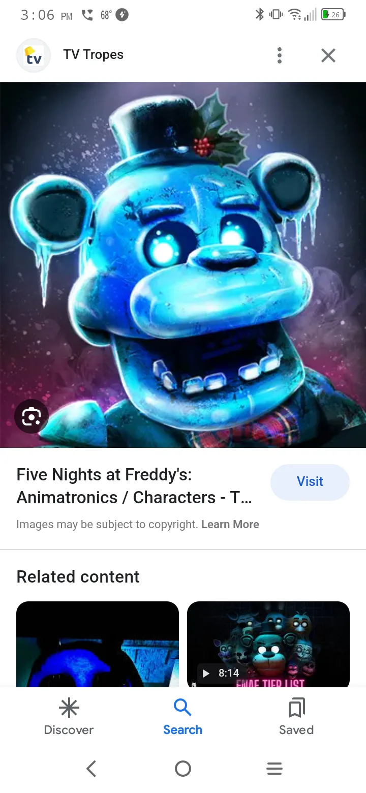 Ignited Freddy, Villains Fanon Wiki