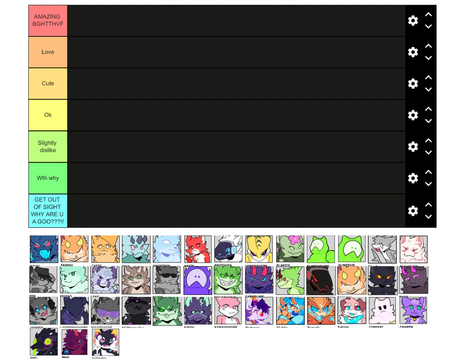 Create a Roblox Face Tier List - TierMaker