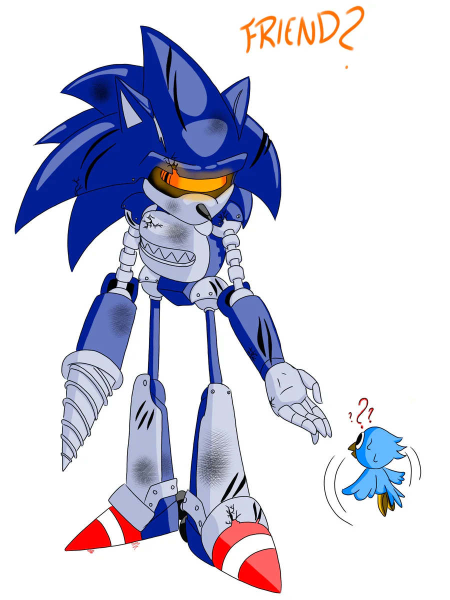 Metal Sonic on the brain (Fan Art made by me!) : r/SonicTheHedgehog