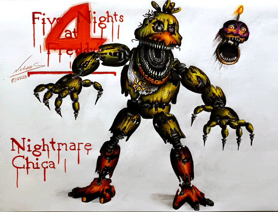 dom on X: i have drawn Nightmare Foxy #fnaf #fnaffanart   / X