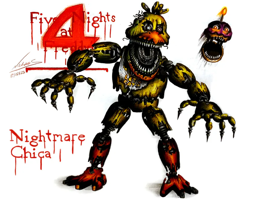 Fnaf4 Nightmare Chica Sticker - Fnaf4 Nightmare Chica - Discover