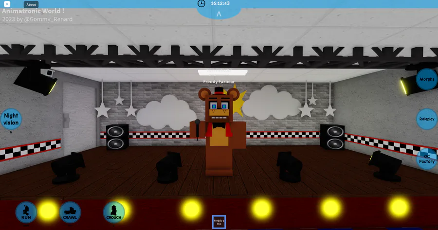 ROBLOX FIVE NIGHTS AT FREDDYS ANIMATRONIC WORLD