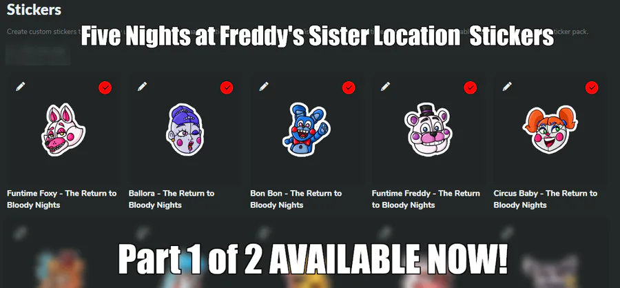 Five night at freddys sticker foxy baby foxy FNAF Sticker for