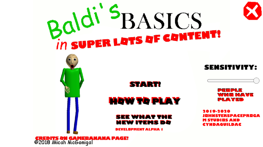 Baldi's Basics in Super Lots of Content Dev. Alpha 6 - Baldi's basics 1.3.2  decompiled mod 