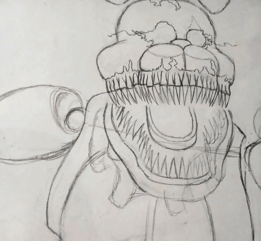 How to Draw Nightmare Fredbear  Five Nights at Freddy's 