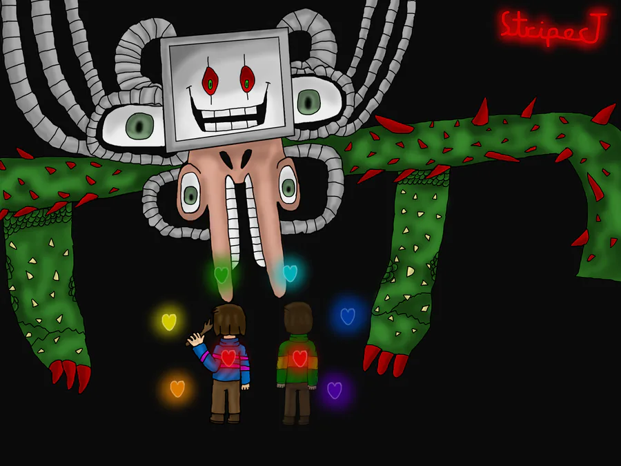 omega flowey boss fight fan made (fight with DETERMINATION!) 