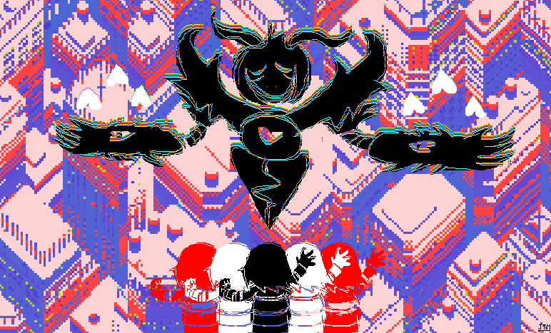 Frisk and Asriel  One of the wallpapers I drew for my monthly