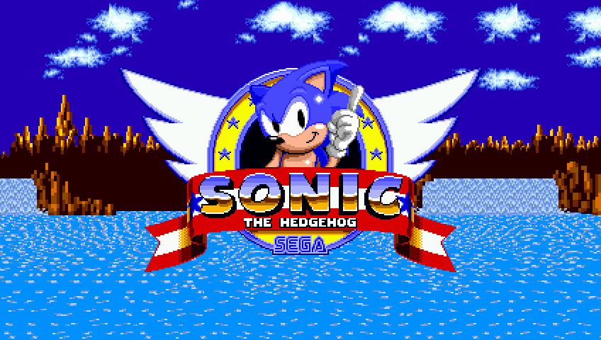 They actually remade the original Sonic 1 title screen sprites for