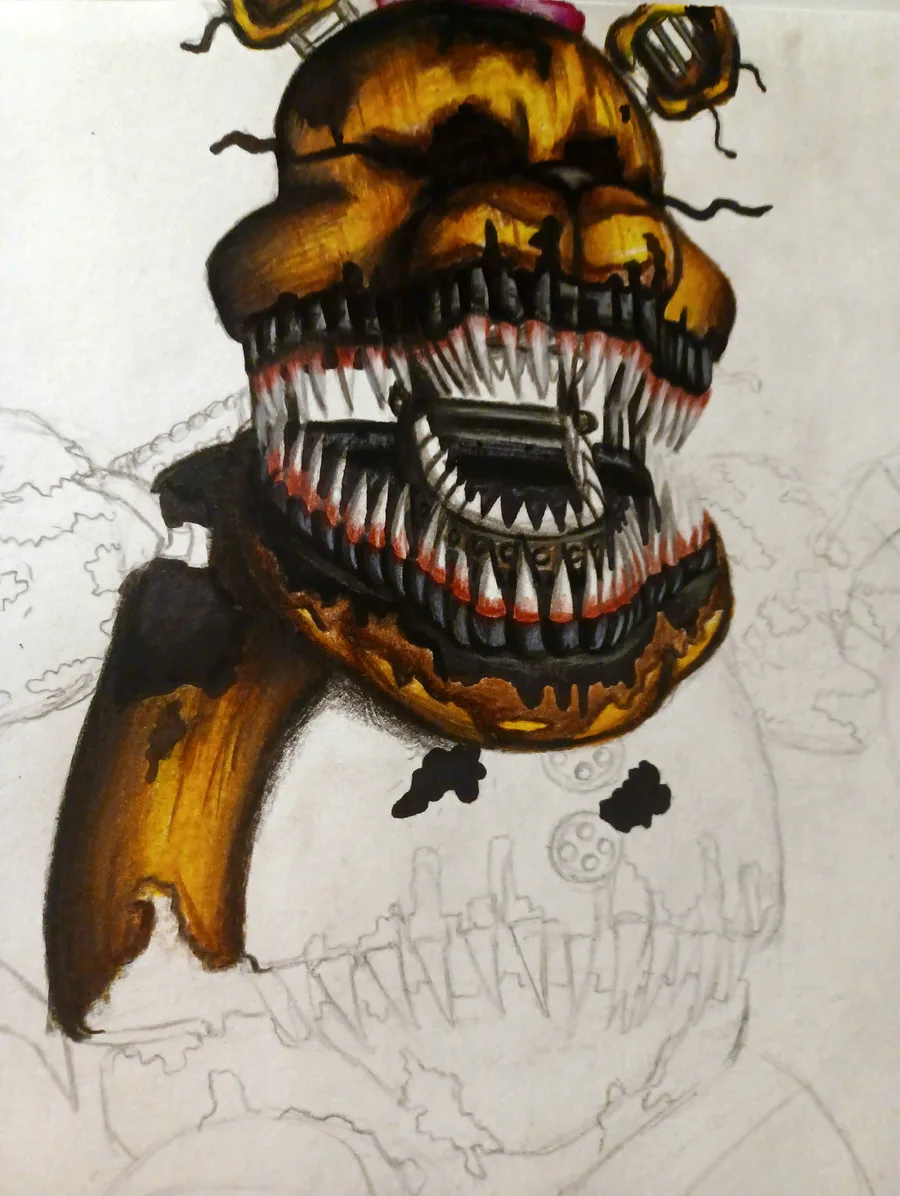 dom on X: i have drawn Nightmare Foxy #fnaf #fnaffanart   / X