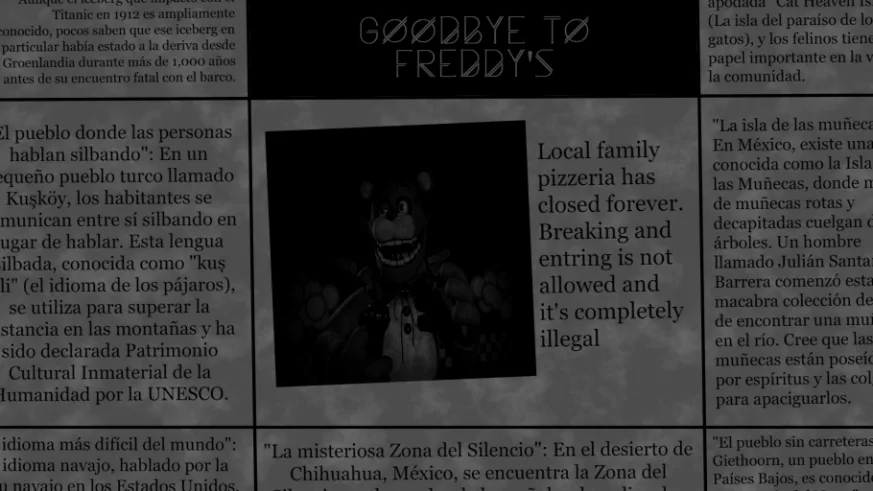 Map Quiz: FNAF 3 (lengua)