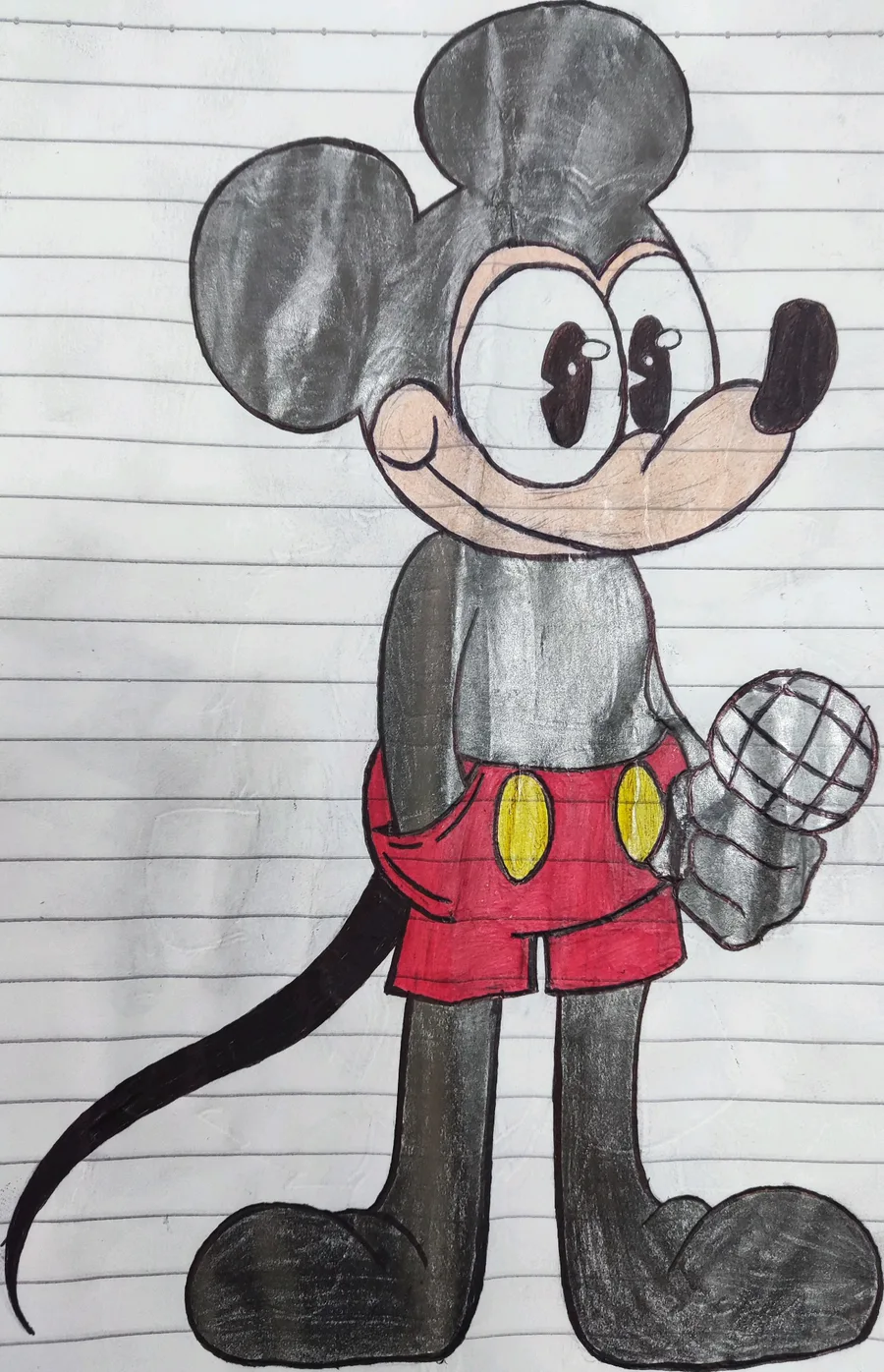 A creature that is a mix between spongebob and mickey mouse