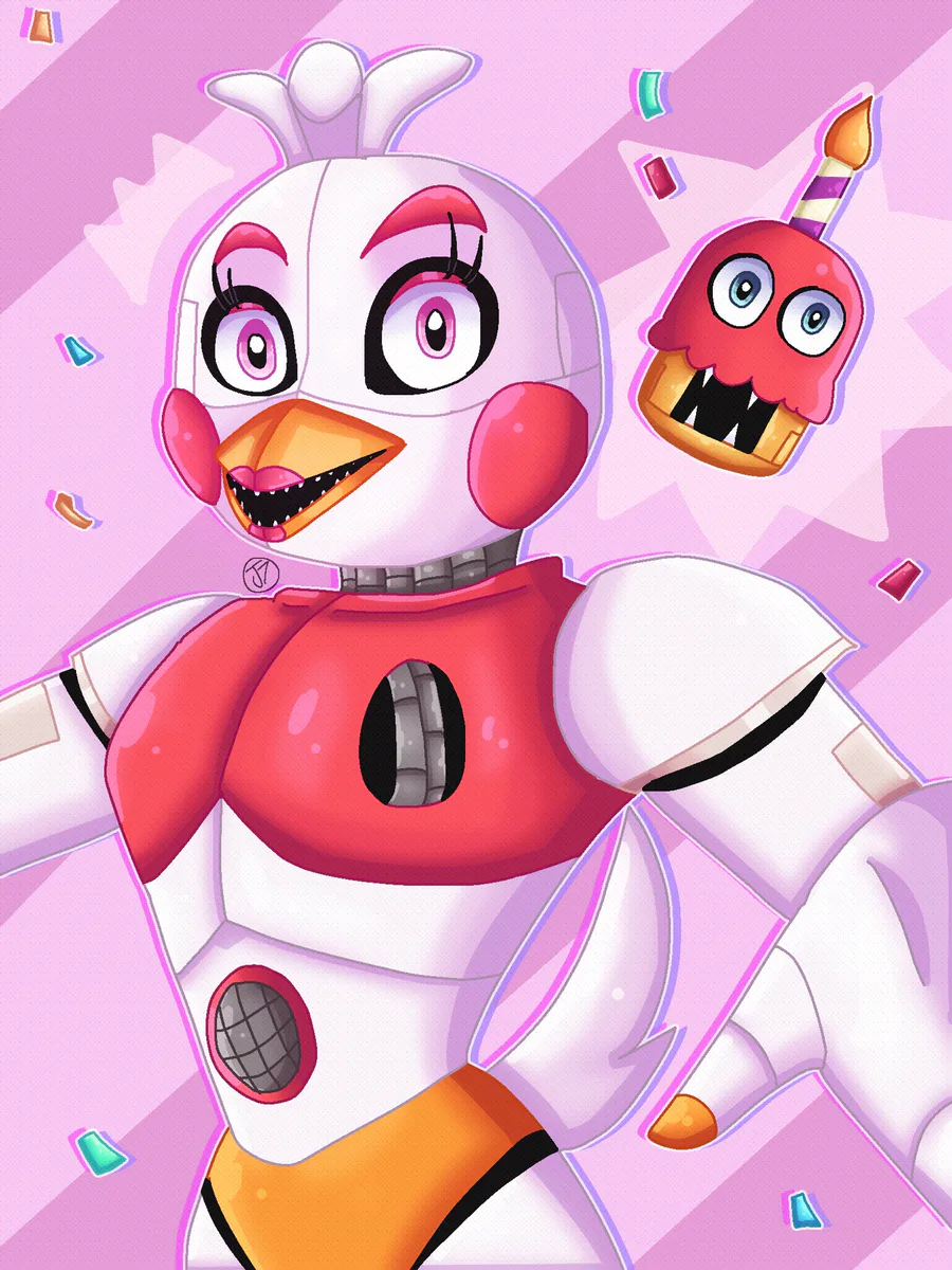 Funtime Chica - FNaF Funtime Purple Chica - Illustrations ART street