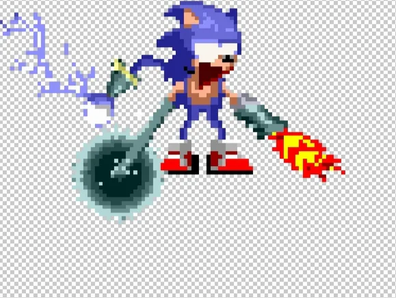 Pixilart - metal sonic vs sonic exe by Anonymous