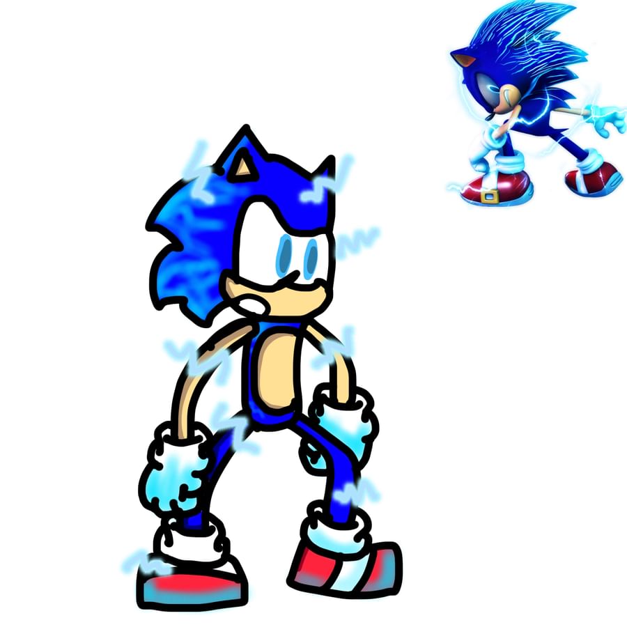 Bonk_Animates on Game Jolt: Art Weeklies - 10/19/2023 Theme Chosen - Sonic  Made With - Kleki I