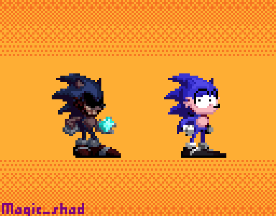 New notebook sonic sprite pixel art