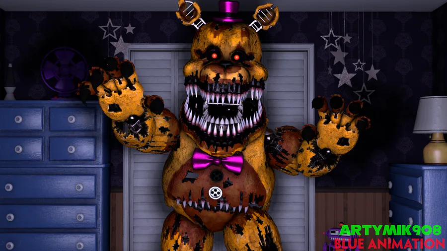 Nightmare Fredbear  Blender model : r/fivenightsatfreddys