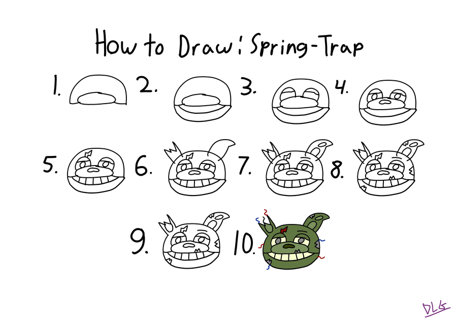 How To Draw Springtrap  FNAF Sketch Tutorial 