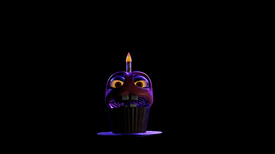 Nightmare Chica W/O Cupcake, Blender Model
