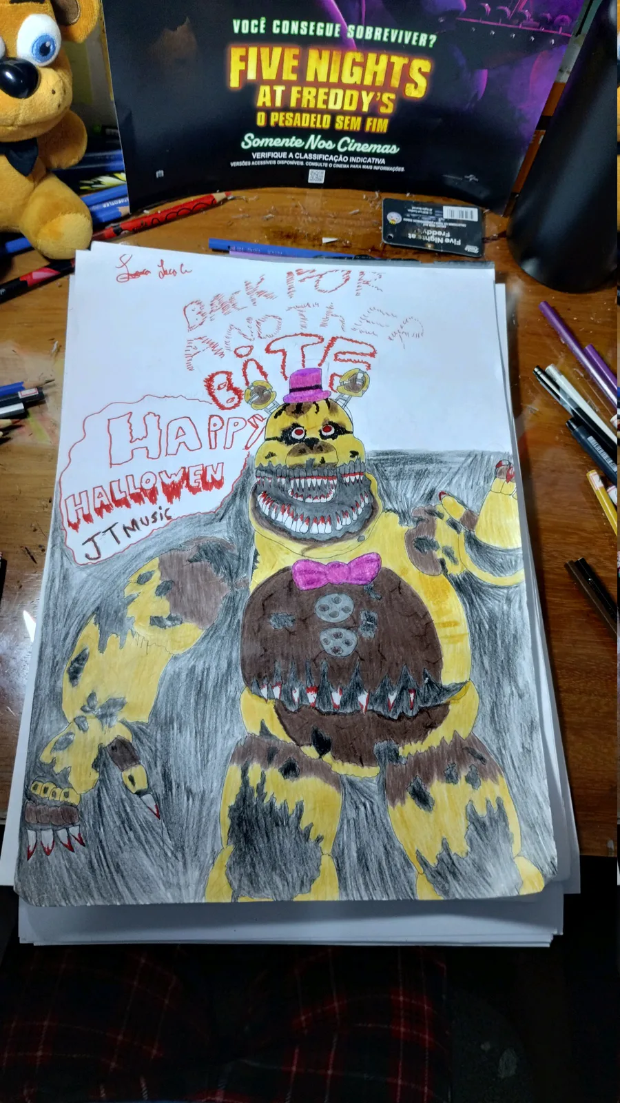 How to Draw Nightmare Fredbear  Five Nights at Freddy's 