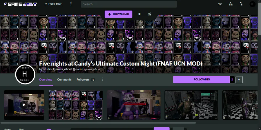 Five nights at Candy's Ultimate Custom Night (FNAF UCN MOD) by  3l-Porcionist4 - Game Jolt