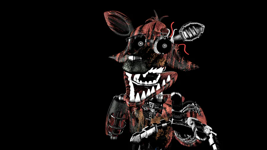 DarkTaurus on Game Jolt: [Fanart] Withered Foxy from FNAF Rewritten: '87  illustrated edition