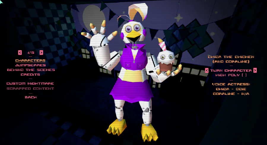 Chica the chicken's voice line, Every FNAF voice line