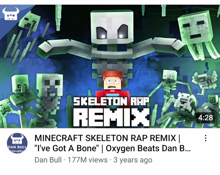 MINECRAFT SKELETON RAP REMIX, I've Got A Bone