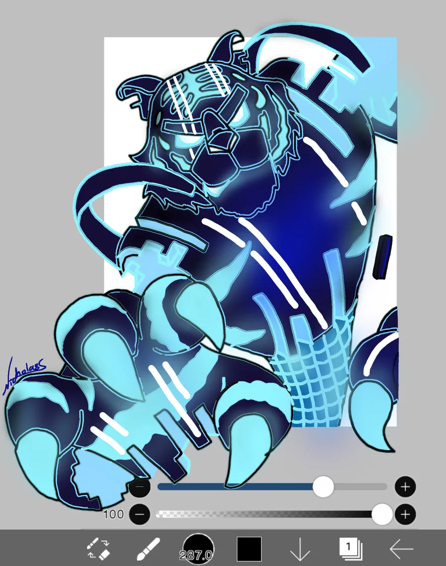 Nick-The-Artist587 on Game Jolt: So just made this Tiger Rock x Mxes art.  I call him T.R.X.E.S #fnaf