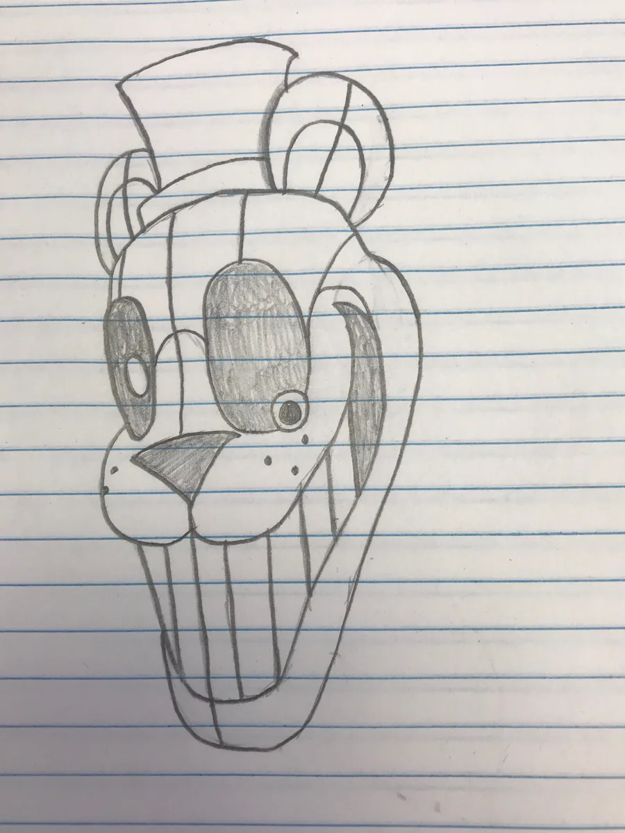 My traditional fan art drawing of Molten Freddy from Freddy