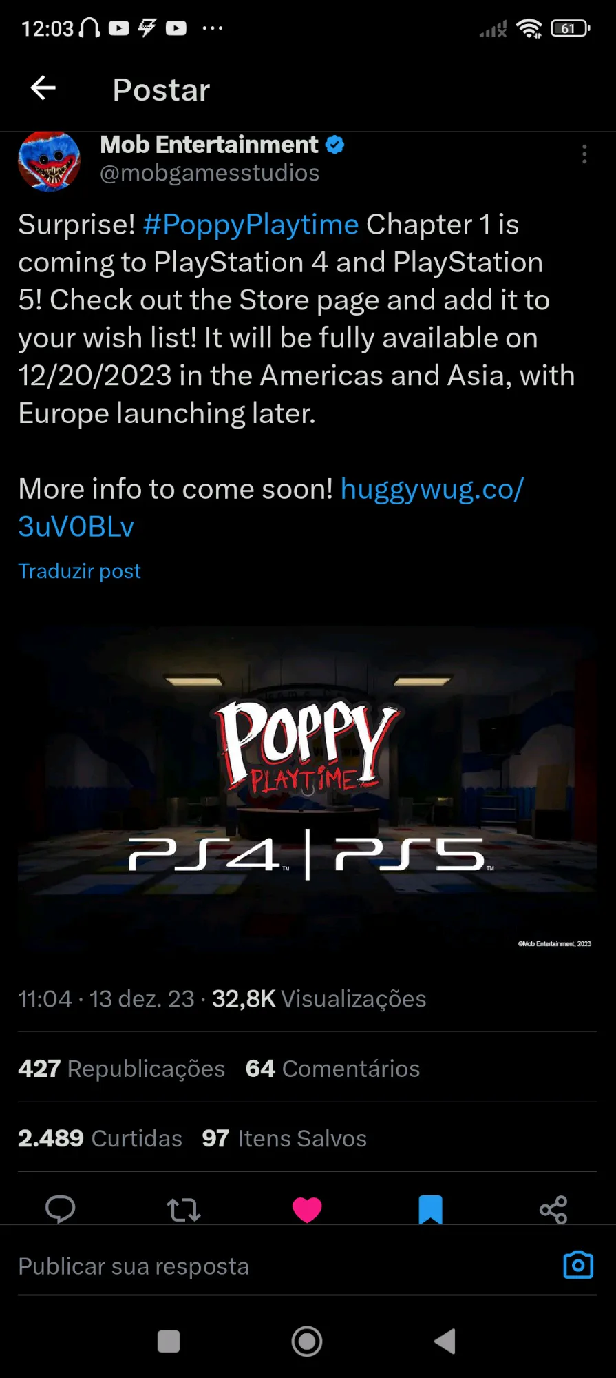 Ana.__Emanuelly on Game Jolt: Poppy playtime chapter 3 release date in 2023 ?