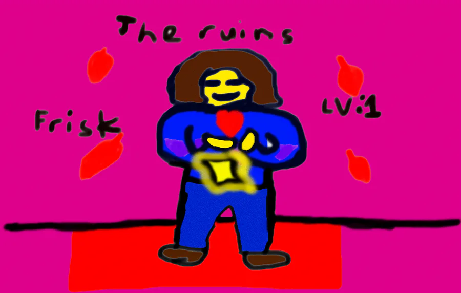 Undertale, Frisk and Flowey - Drawception