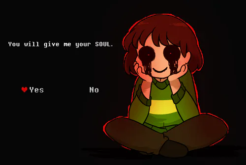 Chara Vs Sticker - Chara Vs Dust - Discover & Share GIFs