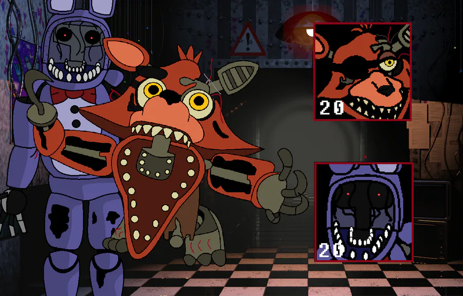 FNAF 2 mod blue withered freddy by Mihaniso - Game Jolt