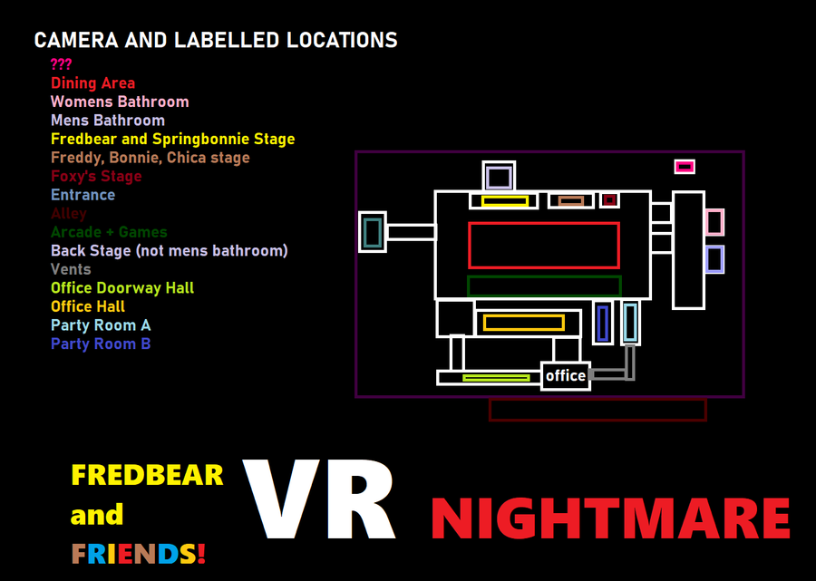 Mystery Fun House Camera Map ( a lot of cameras ) by FreddyFredbear