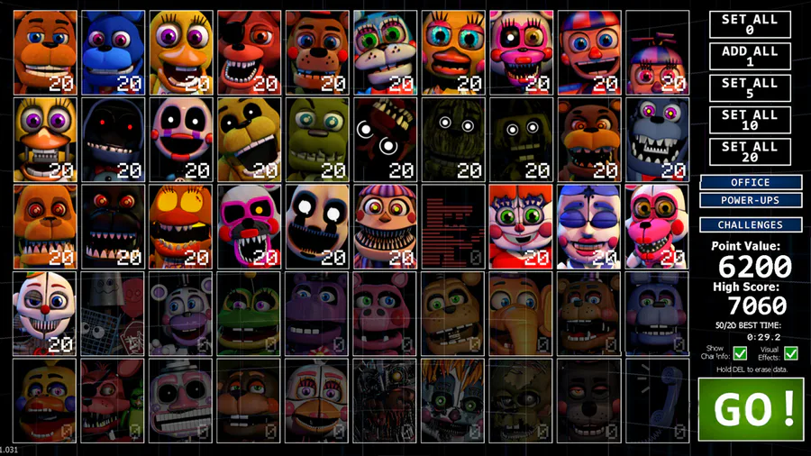 FNAF World Ultimate Custom Night Edit