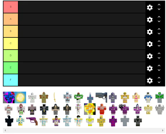 Roblox JoJo Games Tier List 