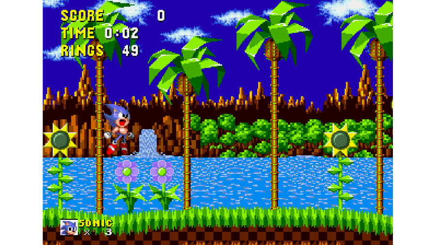 Play Super Sonic and Hyper Sonic in Sonic 1, a game of Sonic