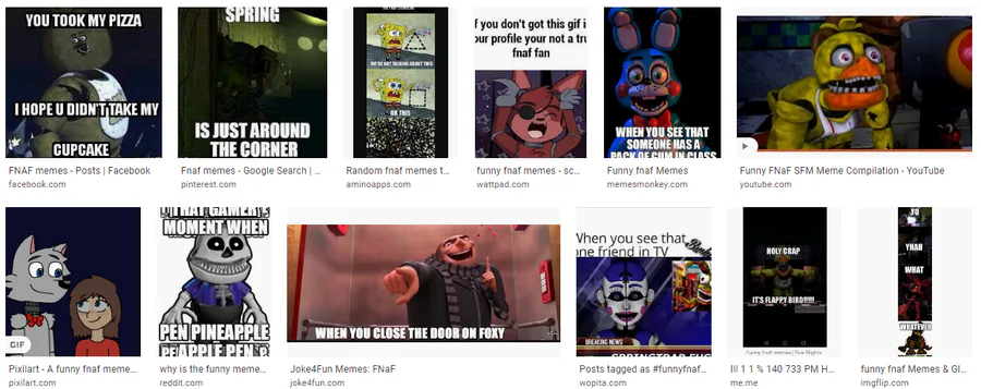 Memes de fnaf br - Pesquisa Google