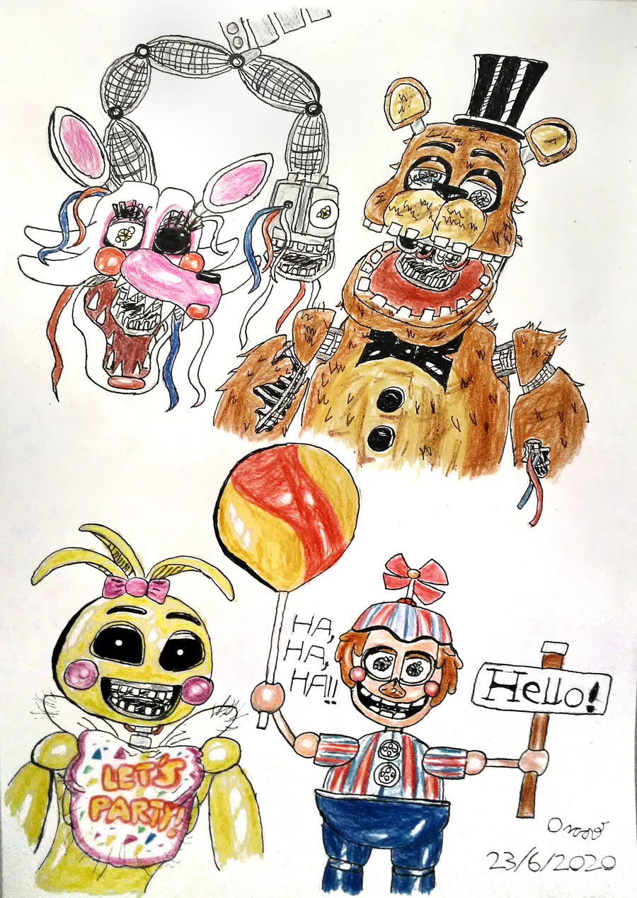 Hah all the animatronics from FNAF 1😊